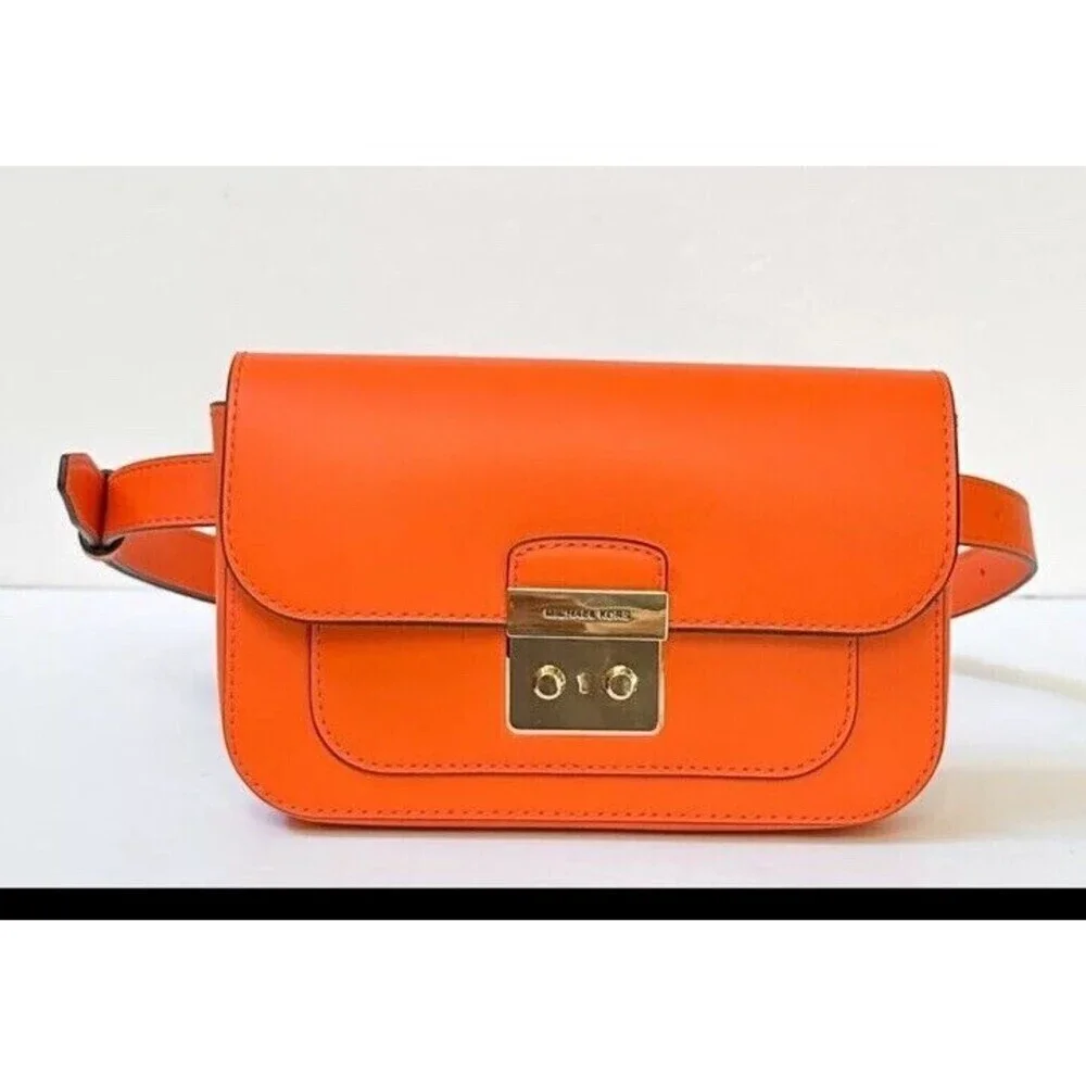 MICHAEL KORS SLOAN EDITOR SMALL FLAP BELT BAG FANNY PACK CLUTCH (NO BELT)